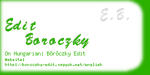 edit boroczky business card